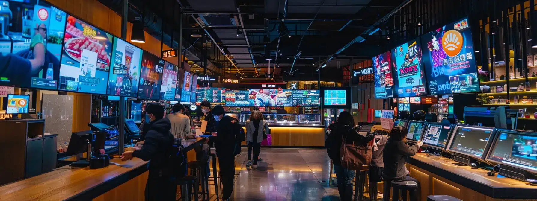 a bustling digital marketplace featuring vibrant display boards with the paws token logo prominently showcased, enticing investors and traders with its imminent listing dates.