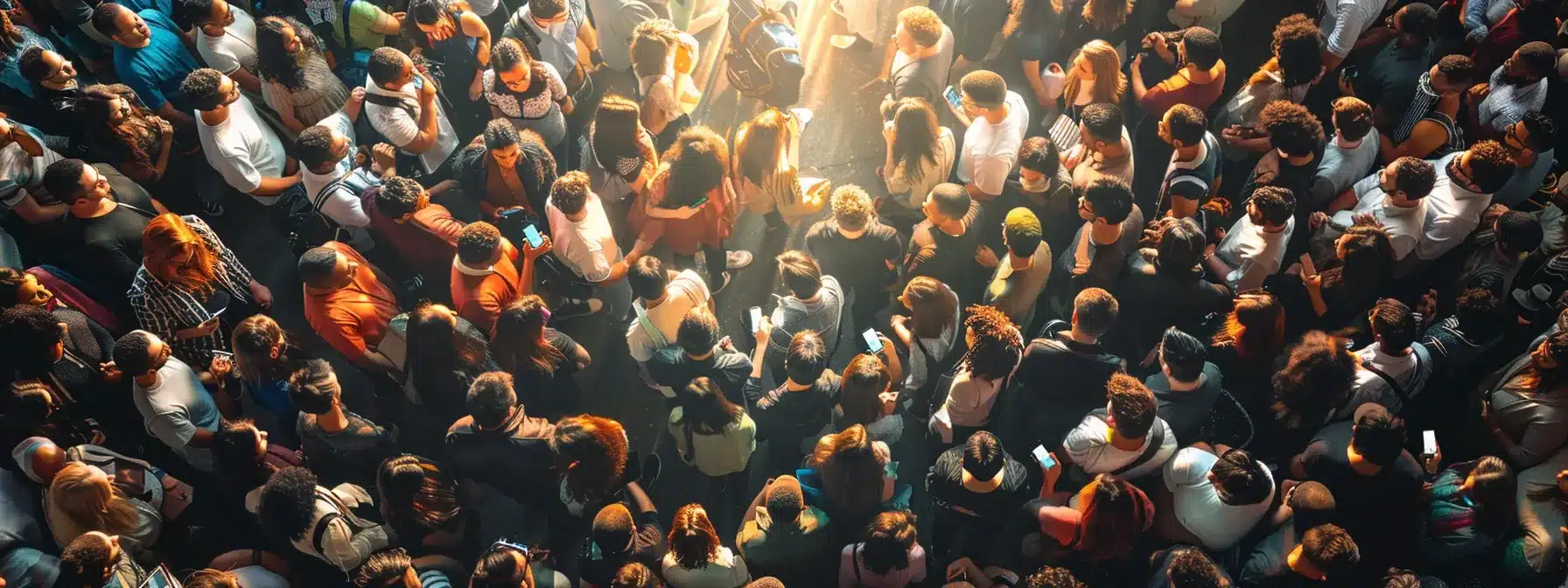 a crowd of cryptocurrency enthusiasts eagerly checking their wallets for blum and magiceden airdrop tokens.