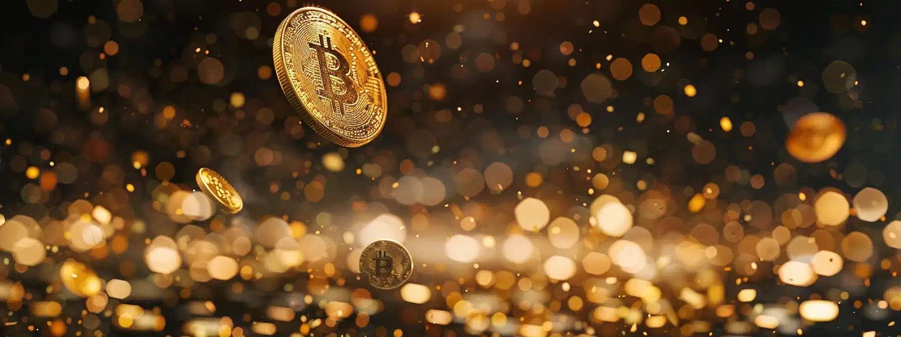 a shiny, golden coin suspended mid-air amidst a sea of various cryptocurrencies, symbolizing the tapcoin airdrop listing.