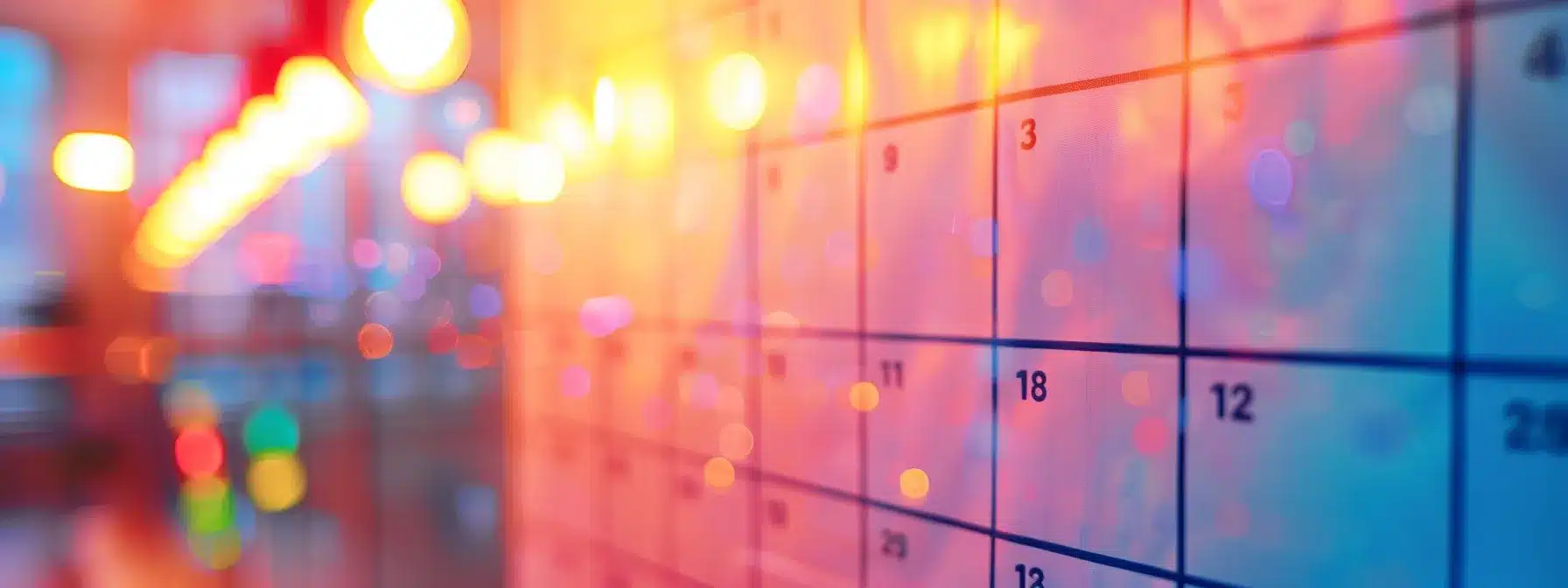 a vibrant digital calendar displaying the nodepay airdrop listing date.