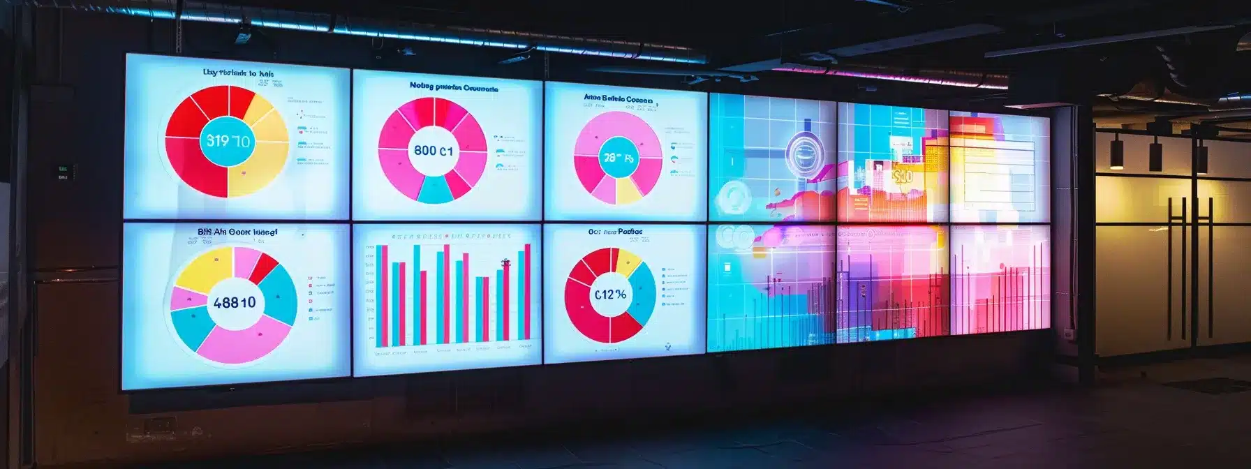 a vibrant digital screen displaying the nodepay airdrop listing with colorful charts and graphs.