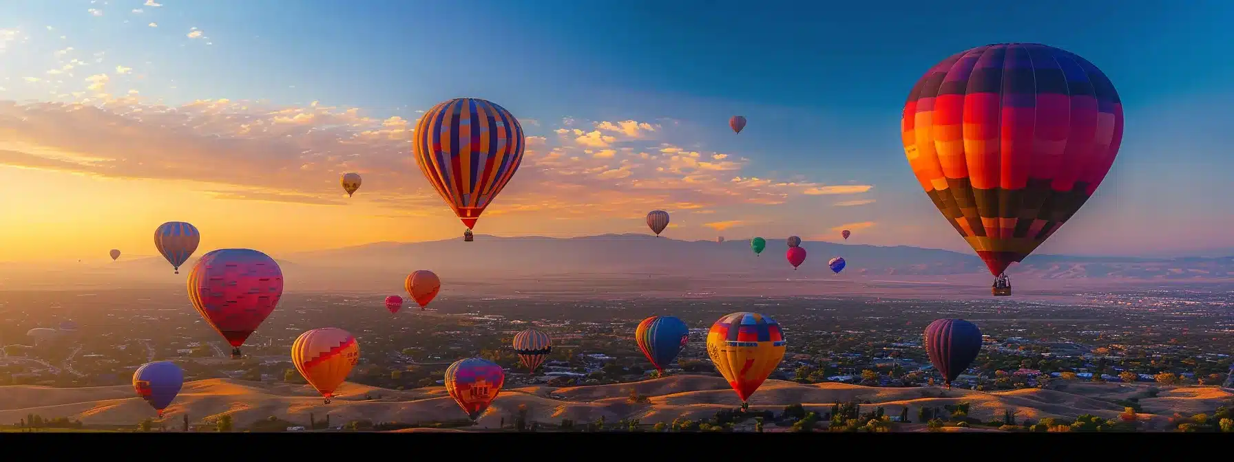 vibrant balloons floating in the sky to represent the magiceden airdrop listing.