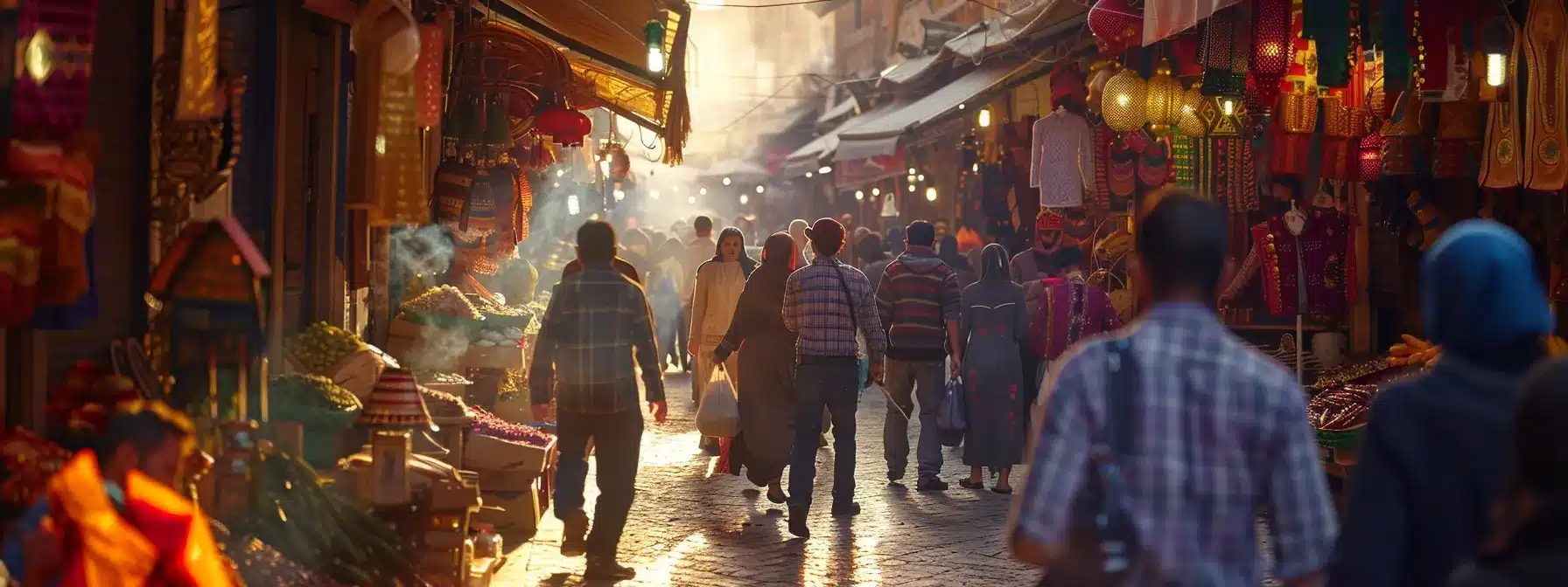 vibrant colors in a bustling marketplace during suilend airdrop listing.