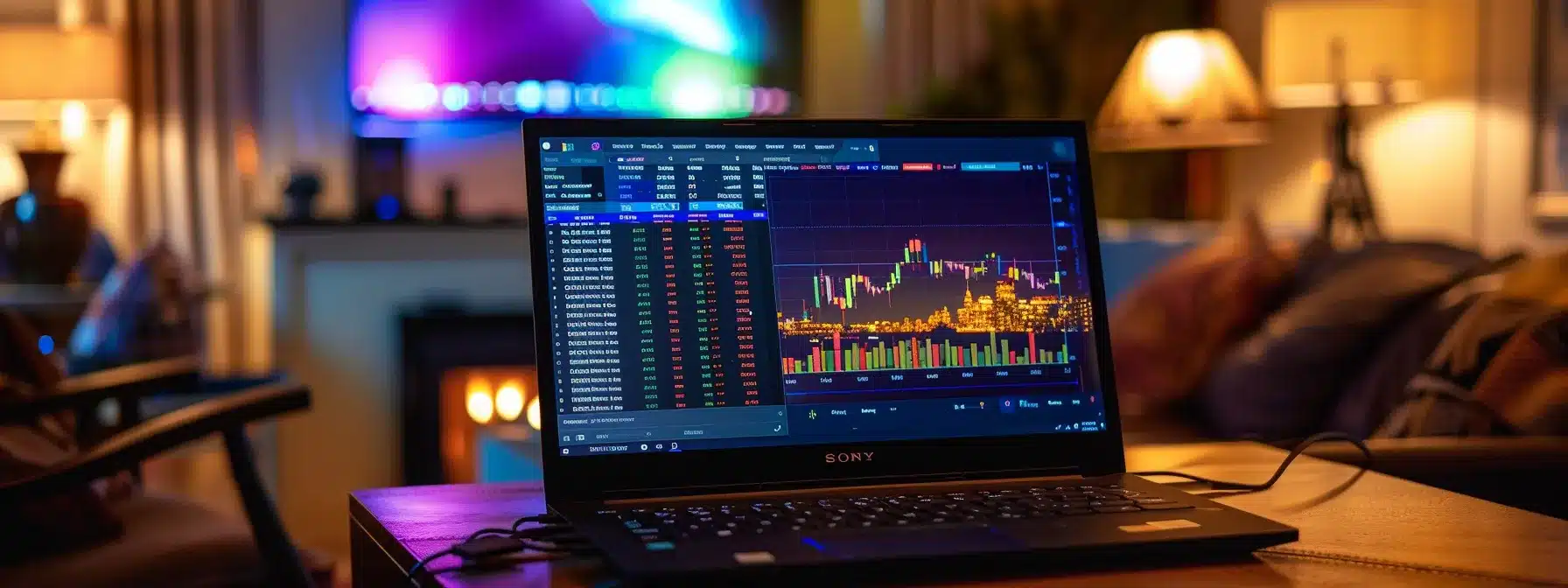 vibrant laptop screen displaying tapcoin airdrop registration process with cryptocurrency charts in the background.